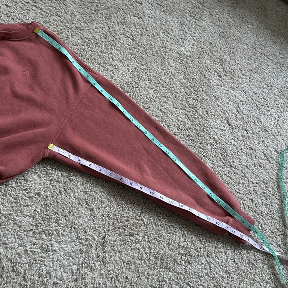 Vitality Rosewood Red Cozy Crew Crop Top Sweatshirt Size Small - Picture 9 of 11